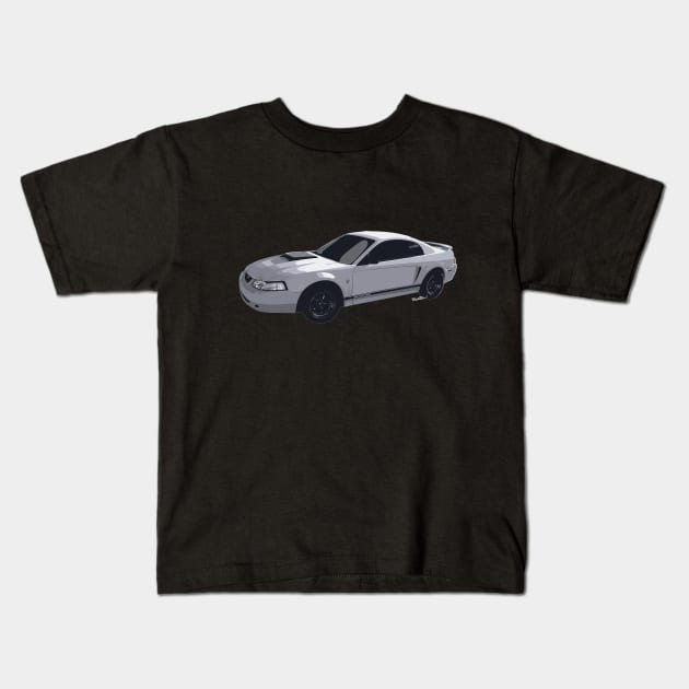 Fourth Generation Mustang Kids T-Shirt by vivachas